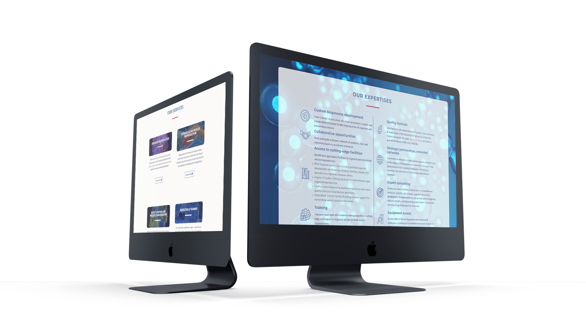 Deux écrans consultant le site obbi-integrator.fr